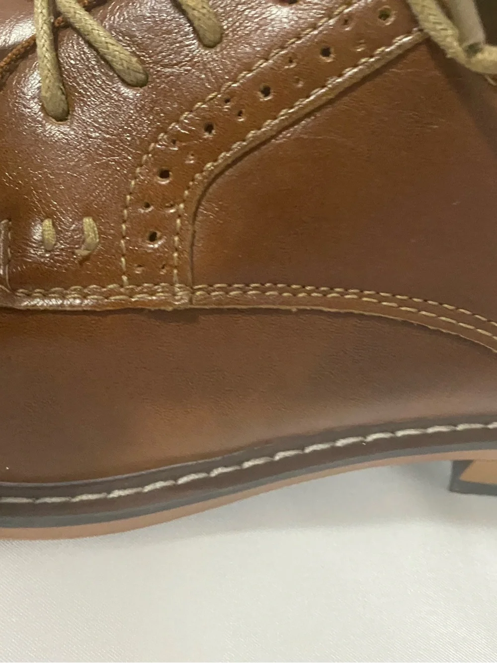 Men’s Steve Madden Brown Leather Lace Up Oxford Size 9.5 Used
